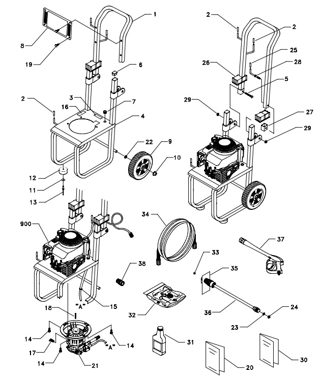 GENERAC 1770-0 parts breakdown